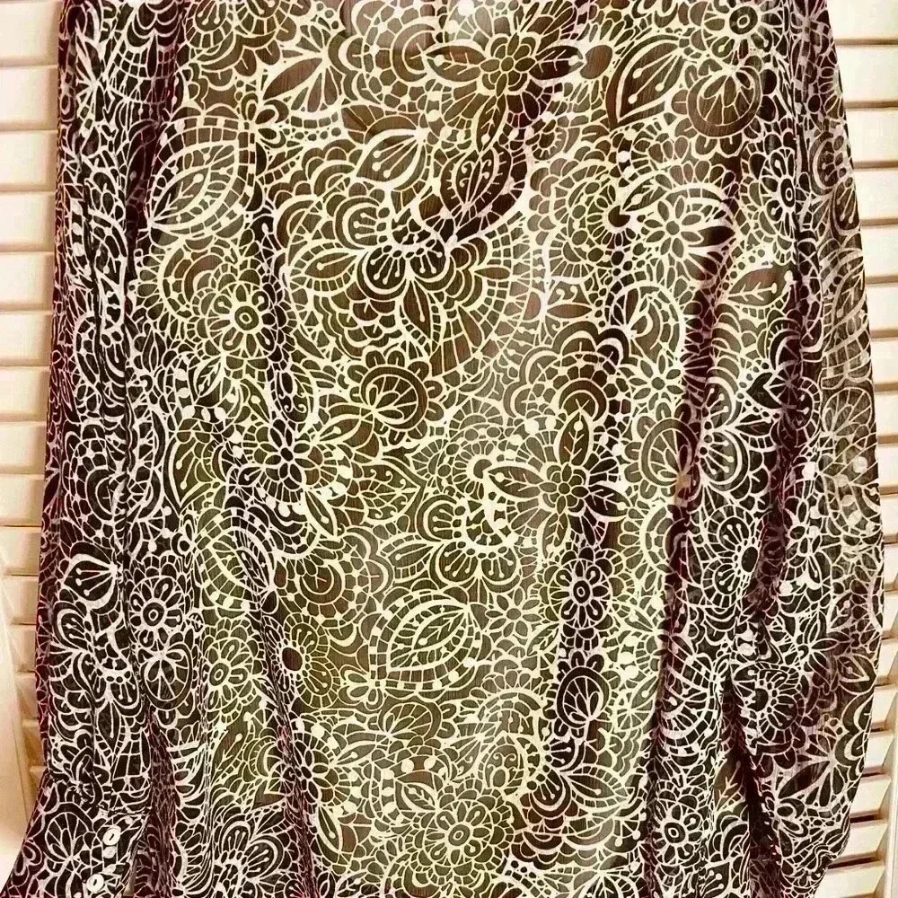 2-PIECE:  CHICO'S TUNIC BLOUSE AND UNDERPINNING SHELL, CHICO'S SIZE 3 LARGE - Picture 4 of 6